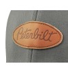 Embossed PU Badge Caps Close Up